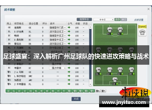 足球盛宴：深入解析廣州足球隊(duì)的快速進(jìn)攻策略與戰(zhàn)術(shù)